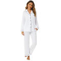 Long Sleeve Women Modal Viscose Pajamas Set Sleepwear